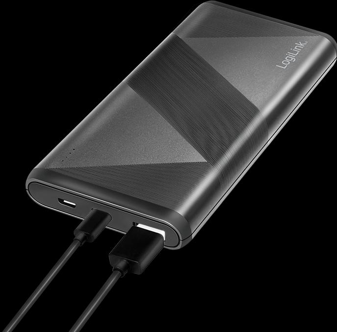 Image du produit LogiLink Batterie d'appoint mobile, 10 000 mAh, 2x USB, noir Batterie d'appoint portable pour smartphones & (10000 mAh, 18 W, 37 Wh)