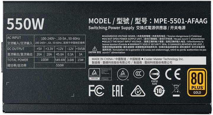 Produktbild Cooler Master MWE Gold V2 550 (550 W)