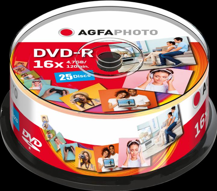 Immagine prodotto AGFAPHOTO 1x25 DVD-R 4.7GB 16x Speed, Cakebox (25 x)