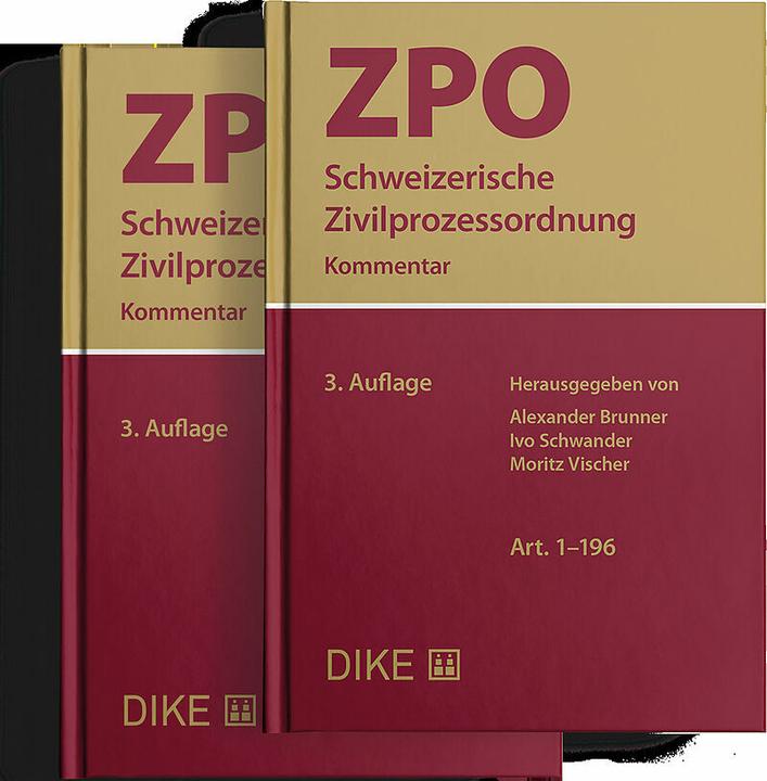 Produktbild DiKE Schweizerische Zivilprozessordnung (ZPO) (Deutsch, Ivo Schwander, Alexander Brunner, Moritz Vischer, 2024)