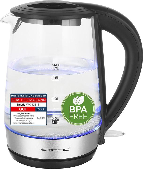 Produktbild Emerio Wasserkocher (1.70 l, EU-Stecker)
