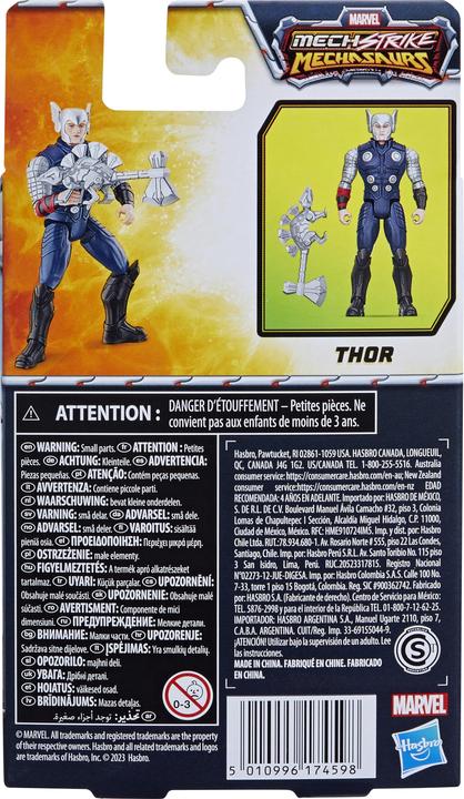 Produktbild Hasbro Mech Strike Mechasaurs Thor, 10 cm grosse Action-Figur mit Waffen-Accessoire