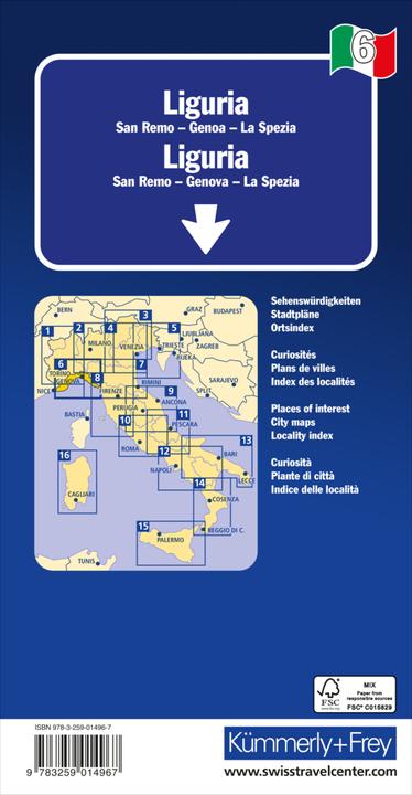 Produktbild Ligurien Nr.06 Reg.kte Italien 1:200000