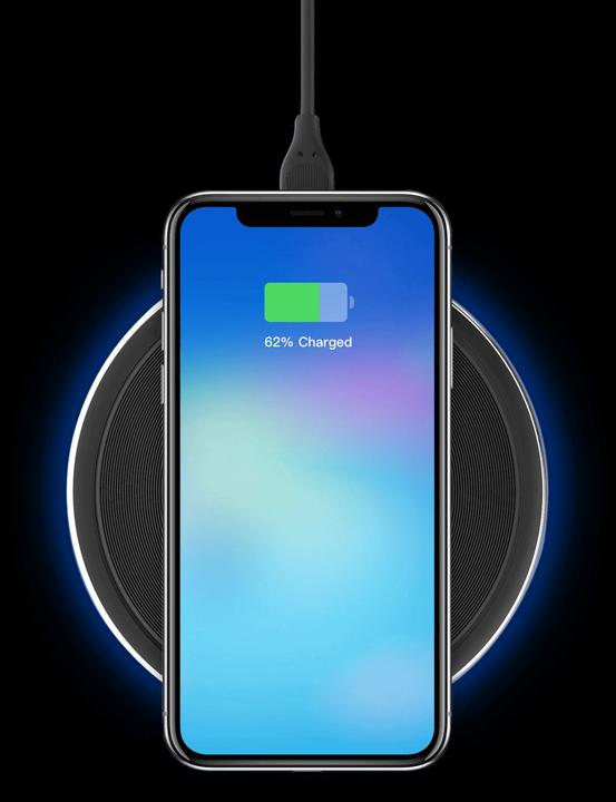 Actual product image Adam Elements OMNIA Q1- 10W Wireless Charging Pad, black