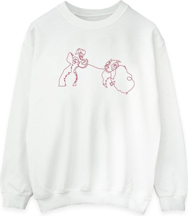 Disney Lady And The Tramp Spaghetti Outline Sweatshirt (L)
