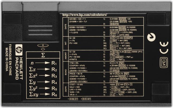 Produktbild HP 12C Financial Programmable Calculator (Batterien)
