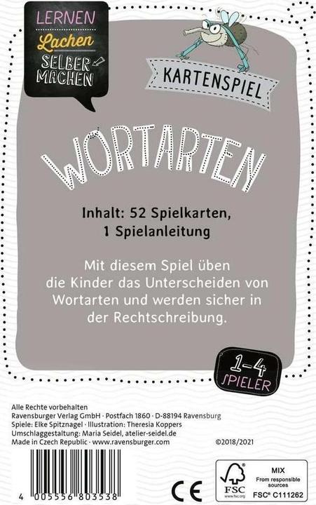 Produktbild Ravensburger Kartenspiel Wortarten (Deutsch)