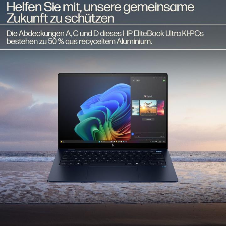 Produktbild HP EliteBook Ultra G1q (14", Snapdragon X Elite X1E-78-100, 16 GB, 1000 GB, DE)