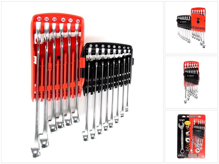 Actual product image Facom Combination wrench set (19 mm, 12 mm, 24 mm, 14 mm, 22 mm, 16 mm, 10 mm, 18 mm, 7 mm, 17 mm, 11 mm, 15 mm, 8 mm, 13 mm)