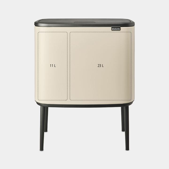 Immagine prodotto Brabantia Cestino per il riciclaggio Bo Touch Bin 11 l/23 l, Beige chiaro (34 l)