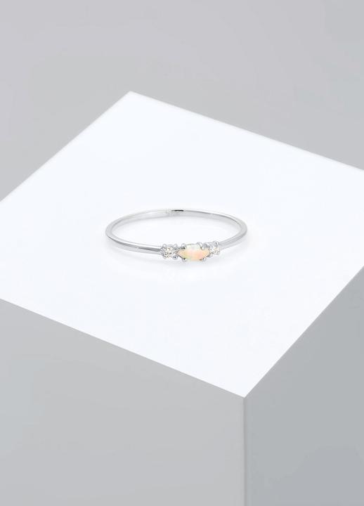 Produktbild Elli Vintage Look mit Zirkonia Kristallen und Opal (56, 925 Silber)
