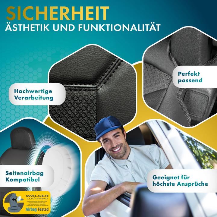 Immagine prodotto Walser Coprisedili auto premium per Opel Vivaro C 03/2019-oggi, 2 coprisedili singoli anteriori