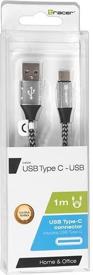 Actual product image Tracer USB 2.0 Type C A Male 1m black silver 46265 (1 m, USB 2.0)