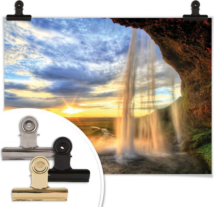 Produktbild Trenddeko Seljalandsfoss Wasserfall (30 x 24 cm)