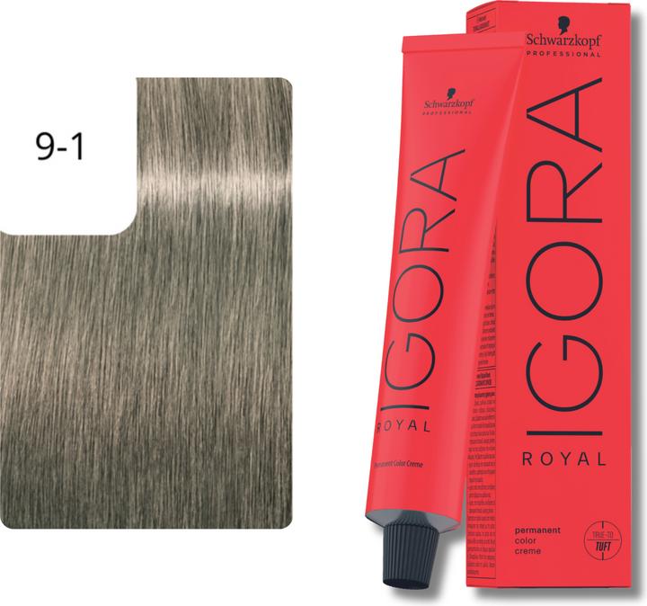 Actual product image Schwarzkopf Professional Igora Royal (9-1 Extra Light Blonde Cendre)