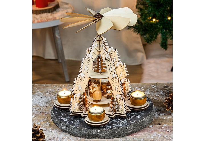 Image du produit HI Pyramide de Noël pour 4 bougies chauffe-plat