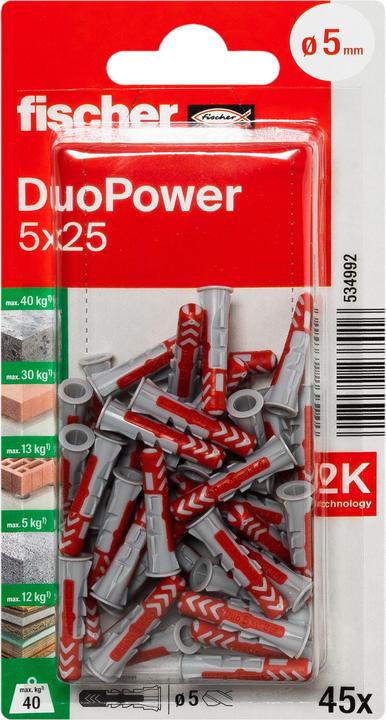 Actual product image Fischer DUOPOWER 5 x 25 (45 pcs.)