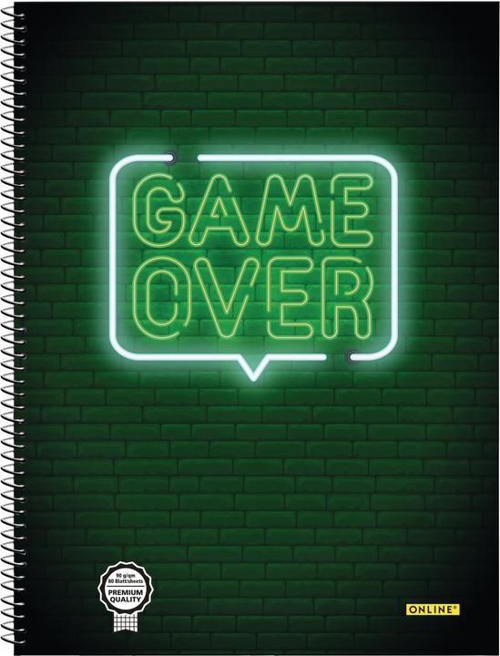 Actual product image Online College notepad Game Over A4 07922/9 squared, 90g, 80 sheets (A4, Checked)