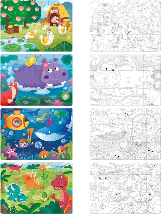 Image du produit I Am Creative Set de puzzles à colorier (20 pièces)