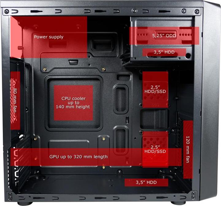 Actual product image LC-Power Gehuse MICRO-ATX 2017MB without NT U3.2/Audio black retail (mATX, Mini-ITX)