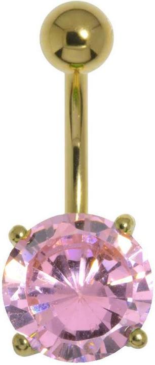 Bijouteria Bauchpiercing (Edelstahl, Gold Beschichtung, Zirkonia)