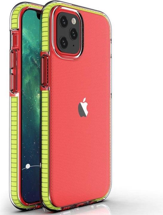 Produktbild Hurtel Spring Case clear TPU gel protective cover with colorful frame for iPhone 13 mini yellow (Apple iPhone 13 mini)