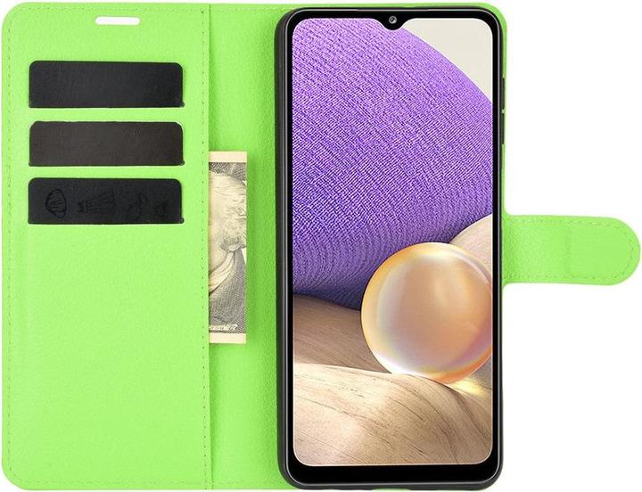 Actual product image Cover-Discount Galaxy A32 5G - leather case cover green (Samsung Galaxy A32 5G)