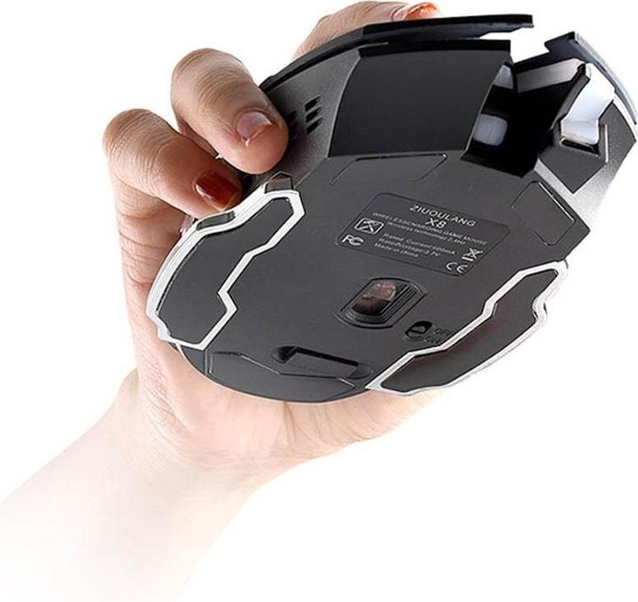 Actual product image JTI X8 Wireless 2.4 GHz gaming mouse with LED lighting (Wireless)