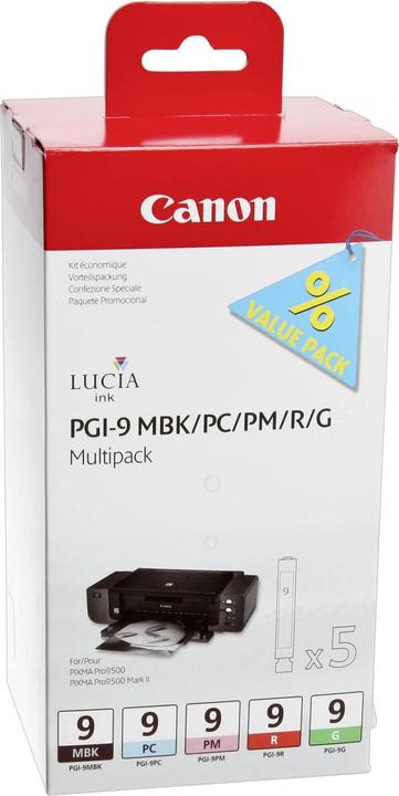 Actual product image Canon Pgi-9 (G, R, MBK, PC, PM)