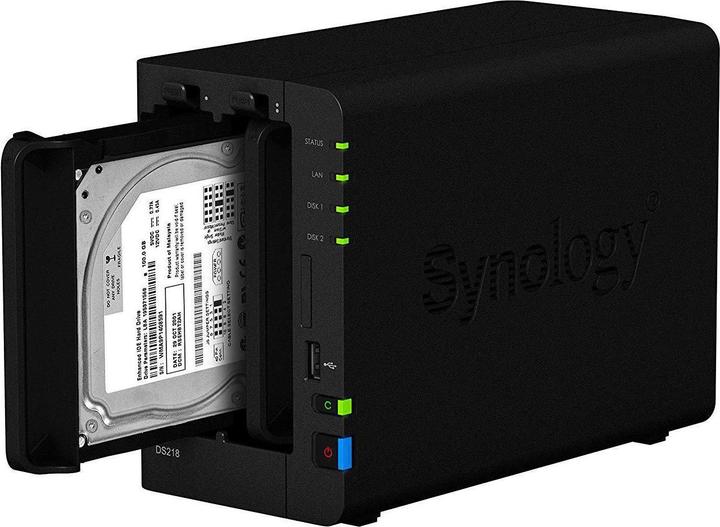 Actual product image Synology Ds218 (2 x 4 TB, WD Red Plus)