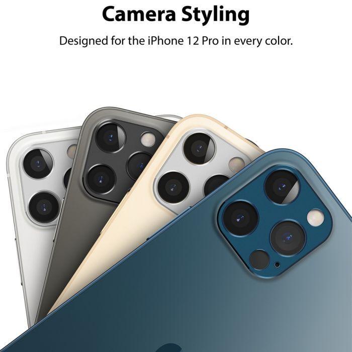 Actual product image Ringke iPhone 12 Pro/12 Pro Max Camera Styling camera island protector Gray (1 Piece, Apple iPhone 12 Pro, Apple iPhone 12 Pro Max)