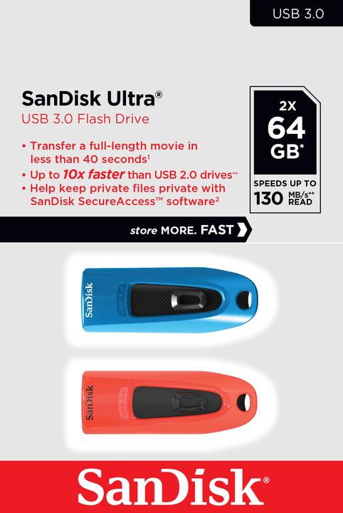 Produktbild SanDisk Ultra (2-Pack) (64 GB, USB-A)