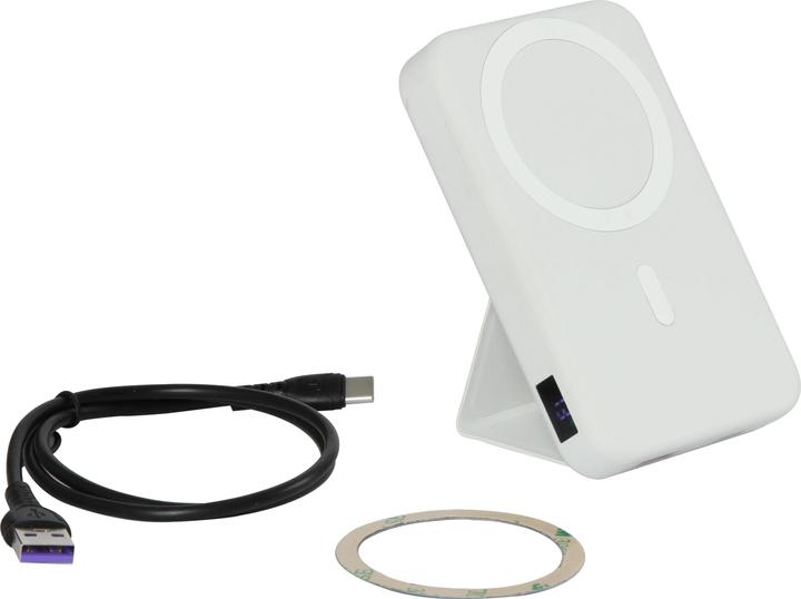 Image du produit PhoneLook Batterie externe magnétique 15W 10000 mAh Power Bank MagSafe fonction Stand (avec anneau autocollan (10000 mAh, 15 W)