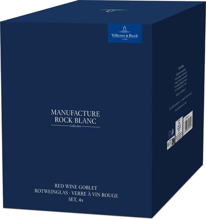 Produktbild Villeroy & Boch Rotweinglas, Set 4tlg. Manufacture Rock blanc (47 cl, 4 Gläser, Rotweingläser)
