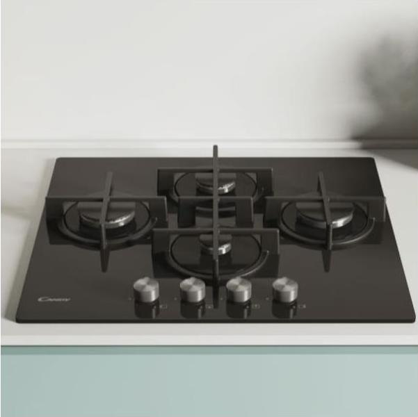 Actual product image Candy CVG6DPB Black Built-in 59 cm Gas 4 Cooker(s)
