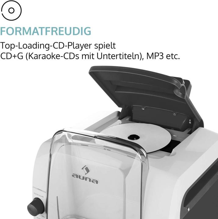 Image du produit Auna Système karaoké Blanc-Gris