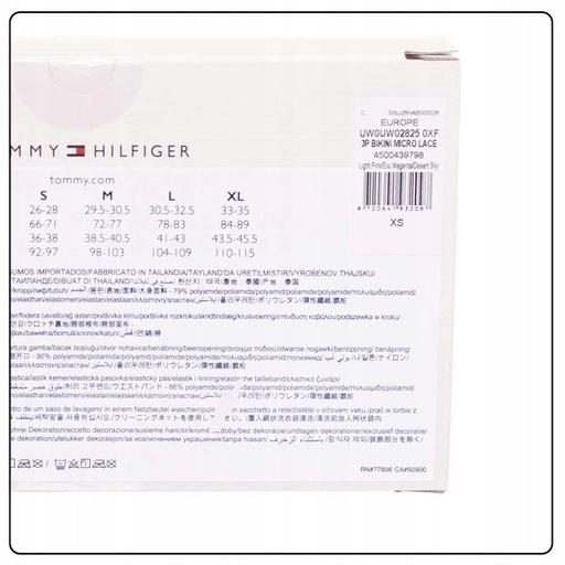 Actual product image Tommy Hilfiger Ladies 3P 825 Bikini Style Underwear, Light Pink/ECC Magenta/Desert Sky, S (S)