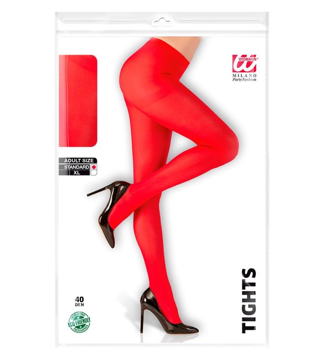Produktbild Widmann Rote Strumpfhose 40 DEN (40 DEN, One Size)