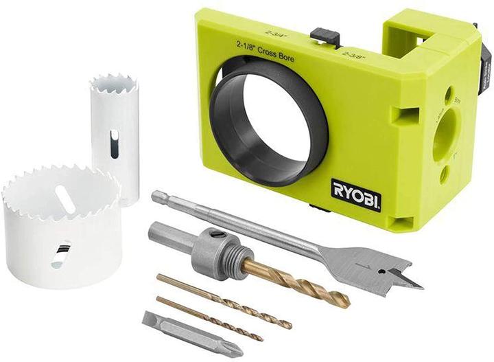 Actual product image Ryobi Wood and metal door deadbolt - installation kit
