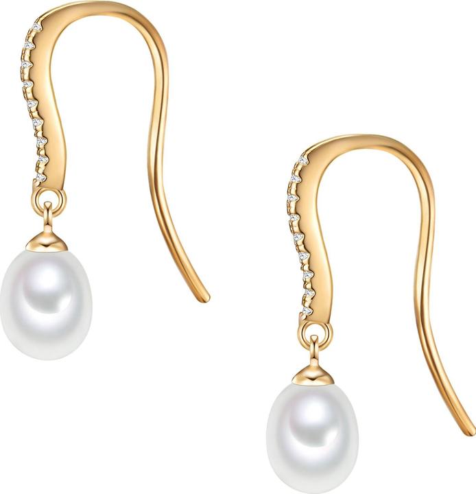 Image du produit Valero Pearls Femme argent sterling zirconium perle d'eau douce de culture or jaune - 11892 (Argent Sterling)