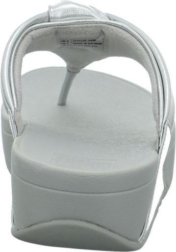 Actual product image Fitflop Lulu Padded Knot Metallic Leather Toe Post Sandal (39)
