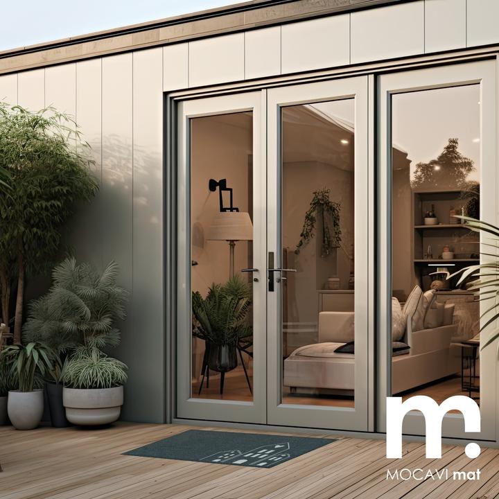 Actual product image Mocavi Scandi houses doormat 45x70 cm washable anthracite (45 x 70 cm)