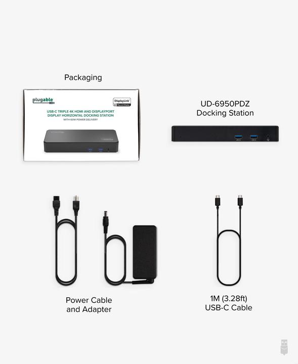 Produktbild Plugable USBC Triple Display Dock 60W (USB-C)