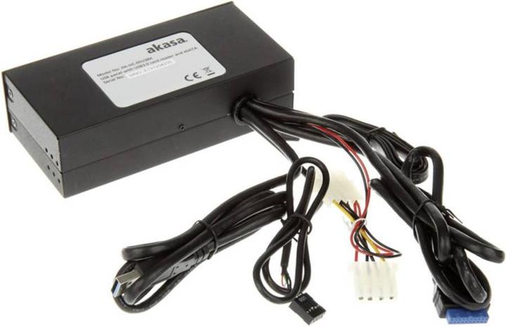 Immagine prodotto Akasa AK-HC-05U3BK Lettore di schede USB 3.0 interno a 6 porte - nero (SATA, USB 2.0)