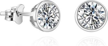 Beneto Charming earrings with glittering zircon AGUP - Diameter: 0.4 cm (L)