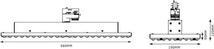 Image du produit Synergy 21 LED RailLine Light plate Track Standard DA nw (9300 lm)