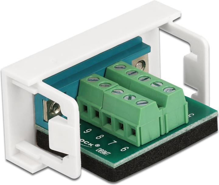 Produktbild Delock Easy 45 Modul D-Sub 9 Pin Stecker zu 10 Pin Terminalblock 22,5 x 45 mm