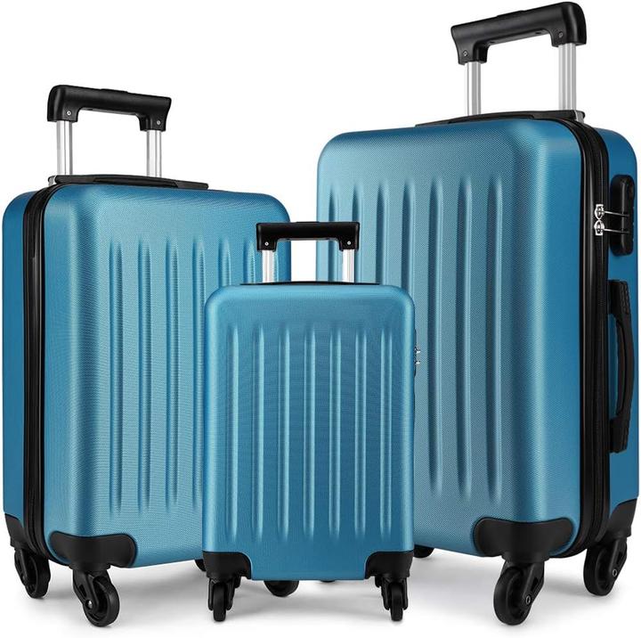 Produktbild Kono Kofferset Trolley Hartschale mit 4 Rollen (85 l, Handgepäck (bis 50l), M (50 - 90l))