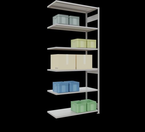 Actual product image Schulte Lagertechnik MULTIplus250 boltless add-on bay system with length bolts