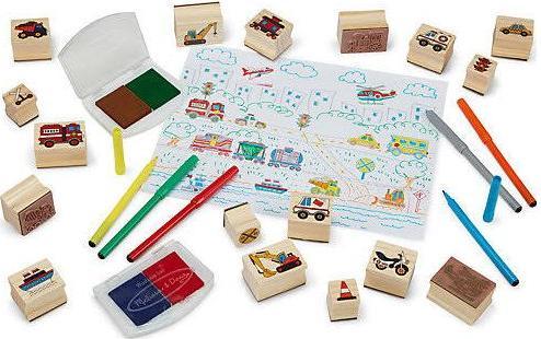 Produktbild Melissa & Doug Holzstempel-Set Fahrzeuge